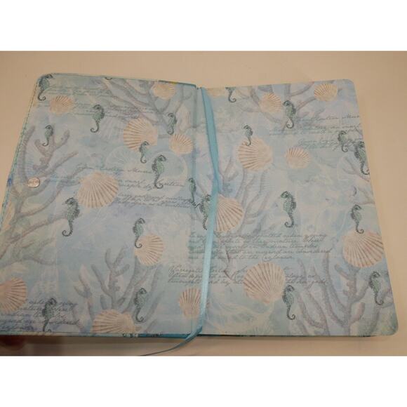 Divinity Boutique Journal Notebook, Nautical Theme Sea Shells Fish Blue - Picture 10 of 13